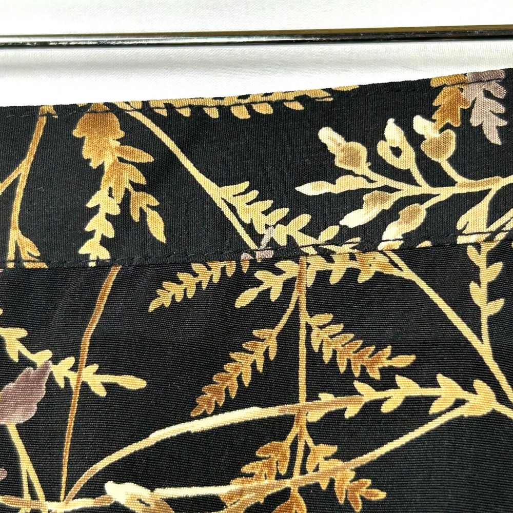 First Option Too Long Skirt Womens 1X Black Yellow All Over Print Elastic Waist - Picture 4 of 10